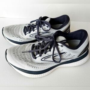 Brooks Glycerin 19 Running Shoes, Light Grey with Charcoal Navy, Women's 8, VGUC